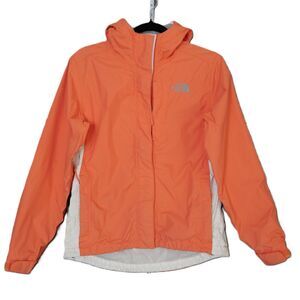 North Face Jacket Women’s Hyvent Hooded Full Zip Coral Wind/Rain Jacket size XS